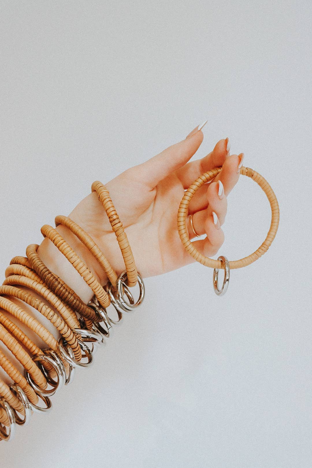 DayCrafter - Rattan Keychain Bangle | Boho Keys Arm Bangle