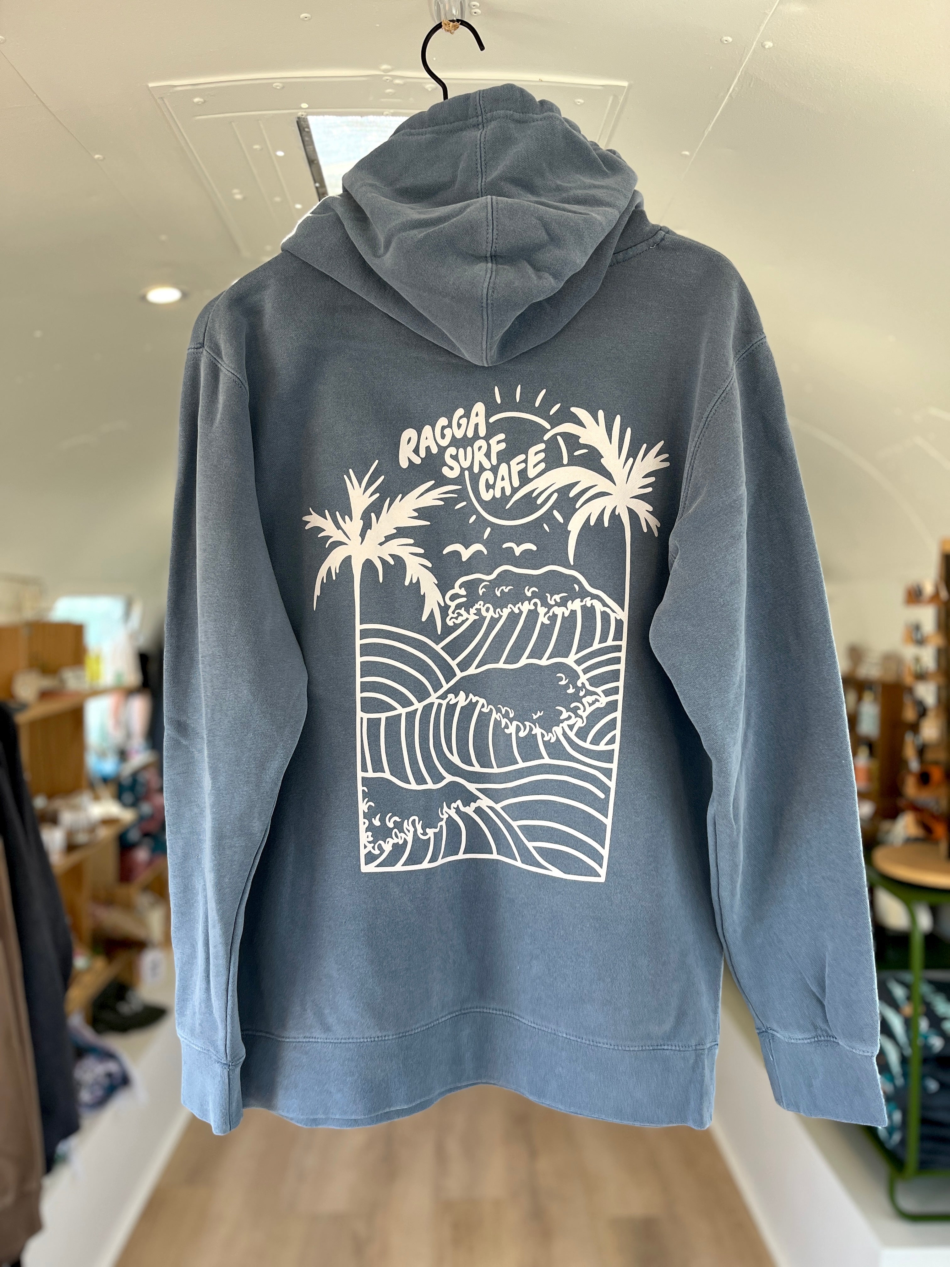 LIDO ARTS X Ragga Surf Cafe Hoodie - Slate Blue