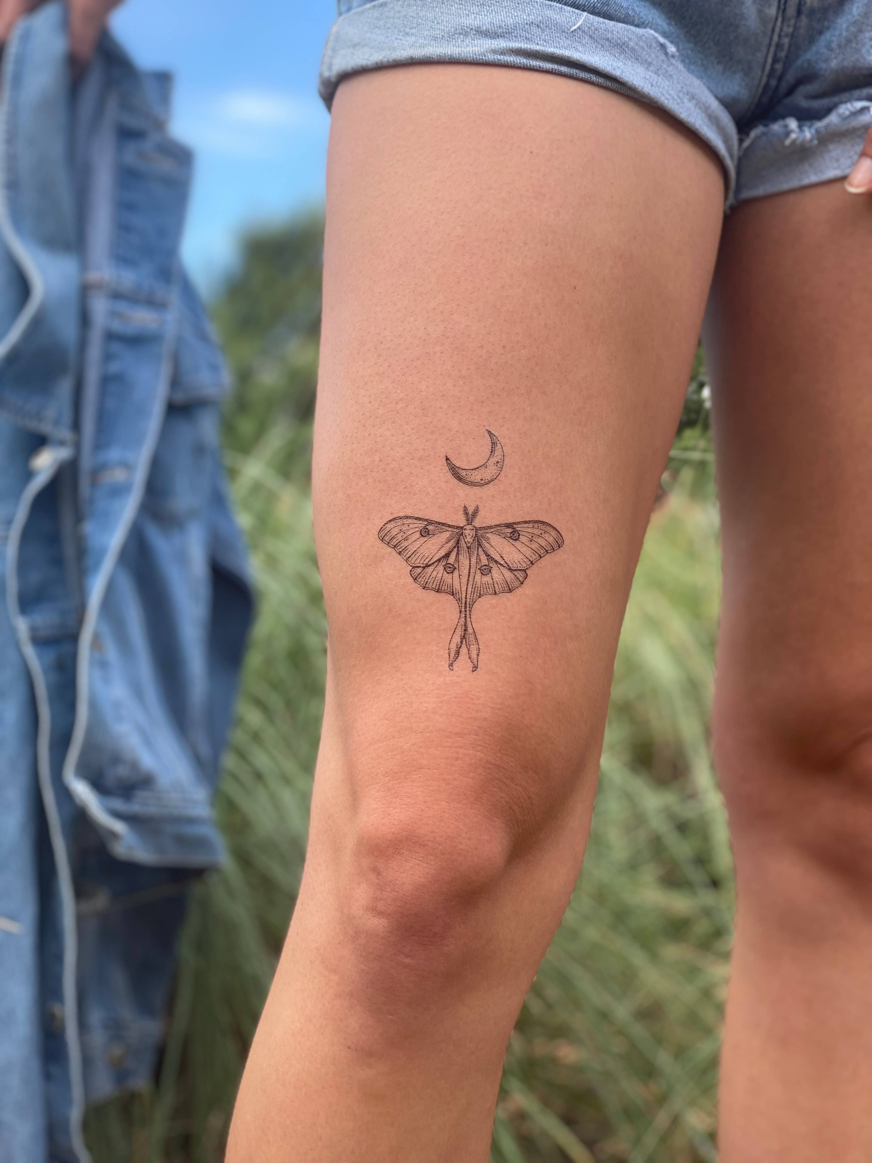 NatureTats - Luna Moth Temporary Tattoo: 1-Pack