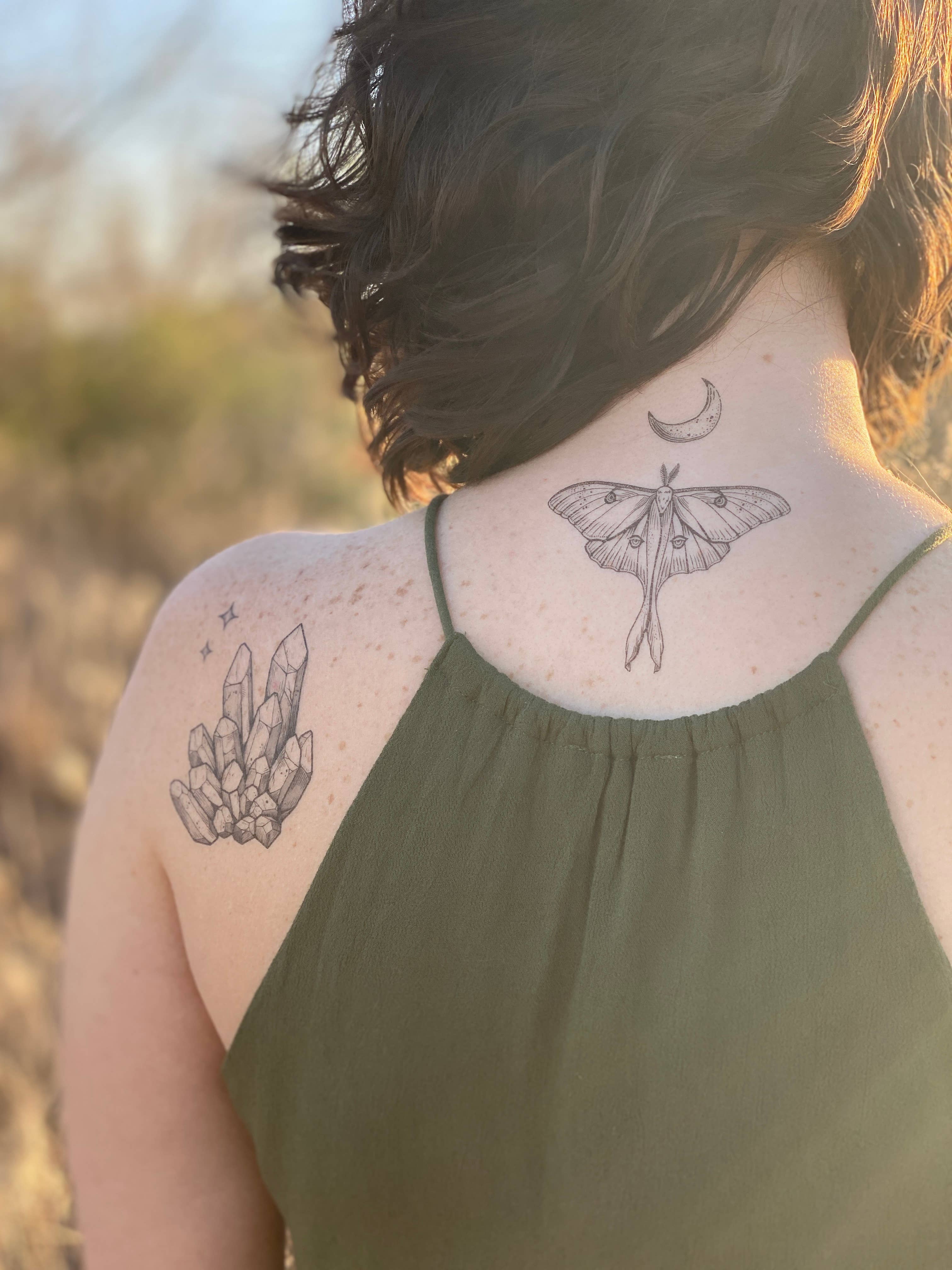 NatureTats - Luna Moth Temporary Tattoo: 1-Pack